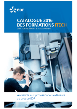 Catalogue ITECH Formation 2016