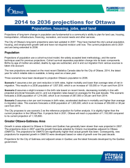 2014 to 2036 projections for Ottawa