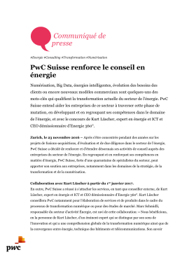 Communiqu&eacute; de presse