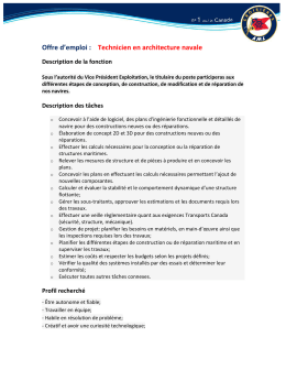 Technicien en architecture navale - Comit&eacute; sectoriel de main