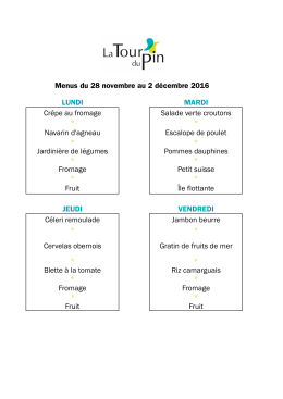* * * * * * * * * * * * * * * * LUNDI Cr&ecirc;pe au fromage