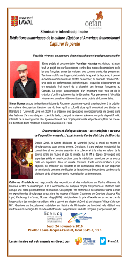 Capturer la parole - Cefan