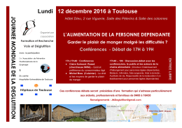 Lundi 12 décembre 2016 à Toulouse