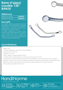 Barre d`appui coud&eacute;e 135&deg; BANJU