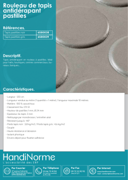 Rouleau de tapis antid&eacute;rapant pastilles