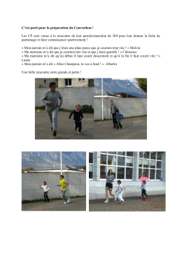 C`est parti pour la pr&eacute;paration du Coursethon ! Les CP sont venus &agrave;