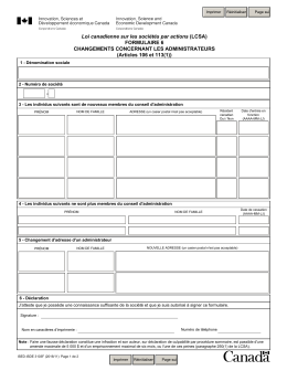 ISED-ISDE 3103F - Changements concernant les administrateurs