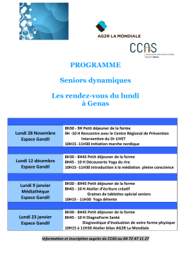 Le Centre Communal d`Action Sociale a le plaisir de vous présenter