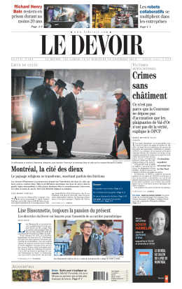 La une du jour