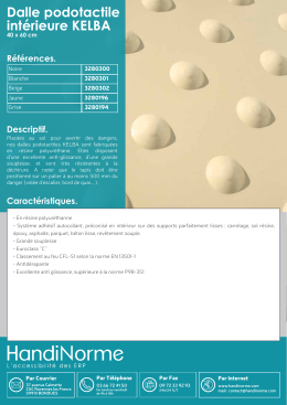 Dalle podotactile int&eacute;rieure KELBA