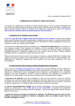 Lire le communiqu&eacute; - Justice / Presse