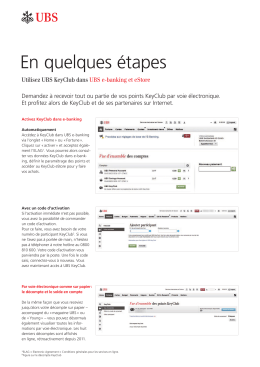 Utilisez UBS KeyClub dans UBS e