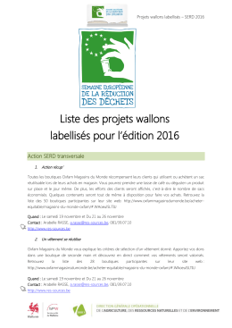 une série de projets - Portail environnement de Wallonie