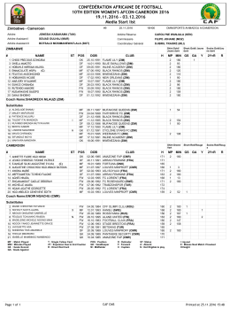 CONF&Eacute;D&Eacute;RATION AFRICAINE DE FOOTBALL