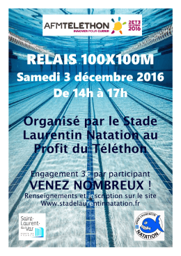 relais 100x100m - Stade Laurentin Natation