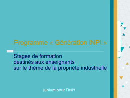 G&eacute;n&eacute;ration INPI - Acad&eacute;mie de Nancy-Metz