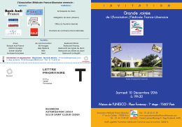 l`invitation à la soirée - AMFL - Association Médicale Franco