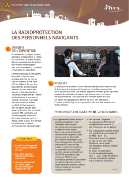 La radioprotection des personnels navigants