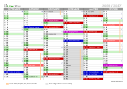 Calendrier événementiel