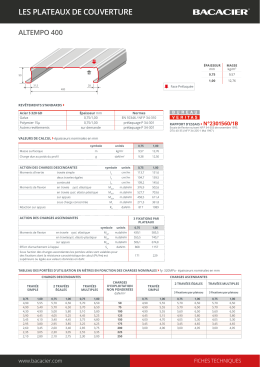les plateaux de couverture