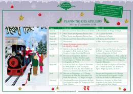 planning des ateliers - Jardin d`Acclimatation