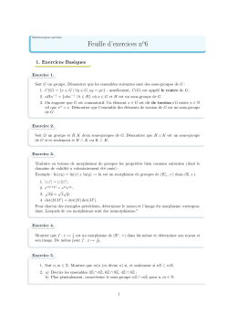 Feuille d`exercices n