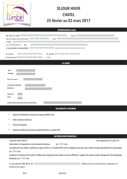 Fiche d`inscription - Accueil Commune de Lumbin