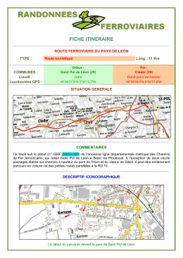 fiche itineraire - Inventaires Ferroviaires De France