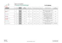 4 à 6 pièces - Agence Immobilière François Schneeberger