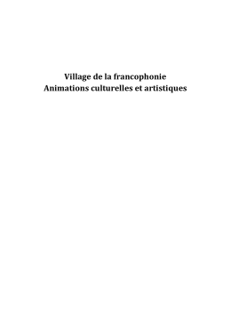 programme - Sommet de la Francophonie 2016 à Madagascar