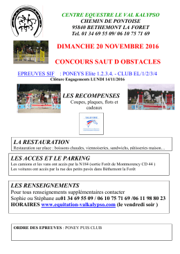 Concours au Val Kalypso Bethemont