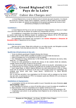 Cahier des Charges Grand Régional CCE 2017