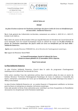 Avis CESC / Avvisi CESC - Collectivit&eacute; Territoriale de Corse