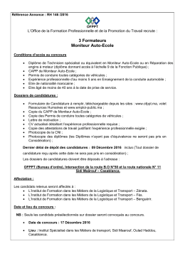 3 Formateurs Moniteur Auto