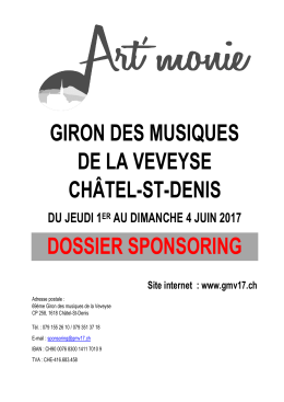 Dossier de sponsoring