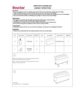 directives d`assemblage assembly instructions