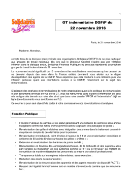 Courrier &agrave; la DG - Solidaires Finances publiques