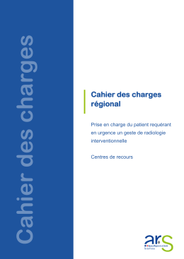 Le cahier des charges - ARS Ile-de