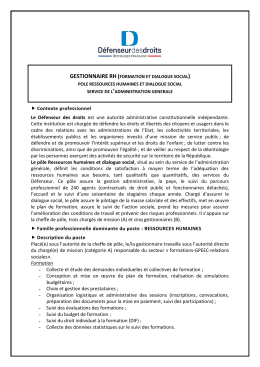 Assistant(e) - Le D&eacute;fenseur des Droits