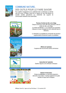 commune nature, des outils pour le faire savoir