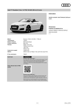 Audi TT Roadster S line 1.8 TFSI 132 kW (180 ch) S tronic