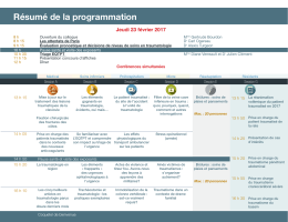 Titre Titre R&eacute;sum&eacute; de la programmation