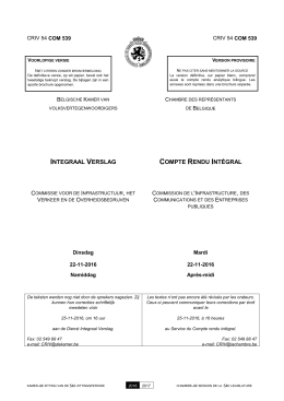 integraal verslag compte rendu int&eacute;gral