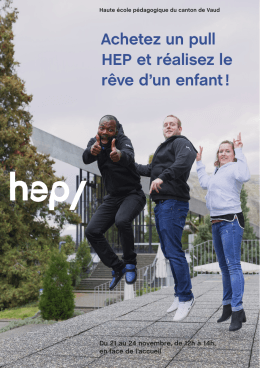 Achetez un pull HEP et r&eacute;alisez le r&ecirc;ve d`un enfant