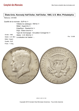 États-Unis, Kennedy Half Dollar, Half Dollar, 1965, U.S. Mint