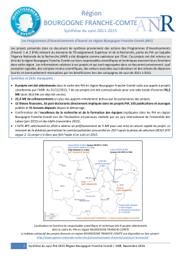 Région BOURGOGNE FRANCHE-COMTE