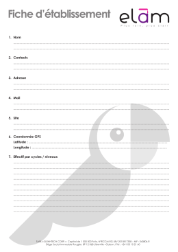 Fiche établissement