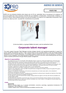 Corporate talent manager