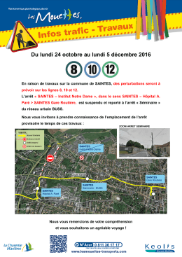 Emplacement de l`arr&ecirc;t provisoire &agrave; partir du 24/10.