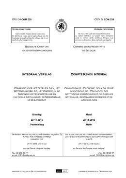 integraal verslag compte rendu int&eacute;gral